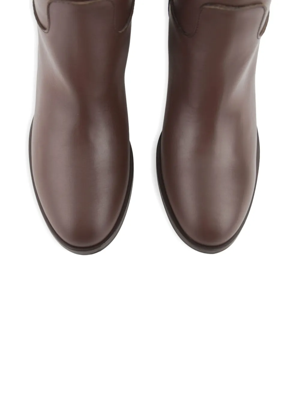 Paul Warmer 75mm Kate Block-heel Leather Boots In Brown