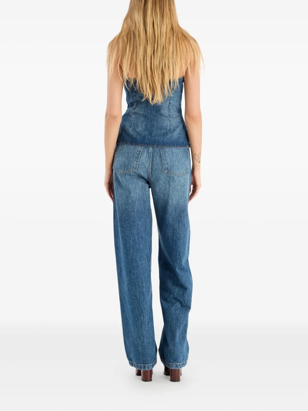 Rotate Birger Christensen Weite Five-pocket-jeans In Blue