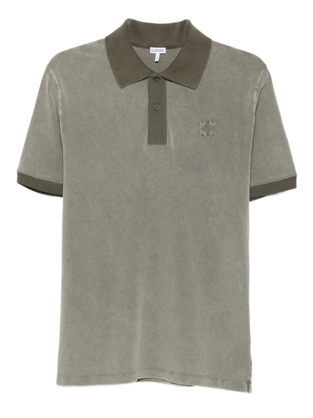 LOEWE 刺绣棉polo衫 | 绿色 | Image 1