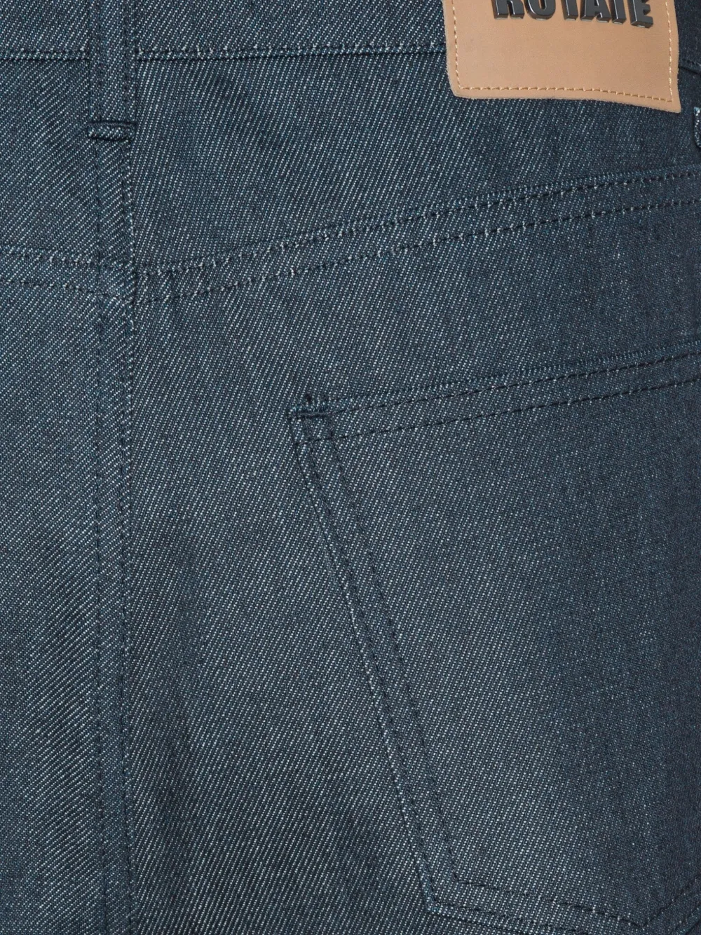 ROTATE BIRGER CHRISTENSEN Jeans met wijde pijpen en vijf zakken Blauw