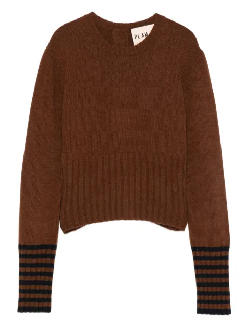 Plan C ribbed-cuff wool sweater