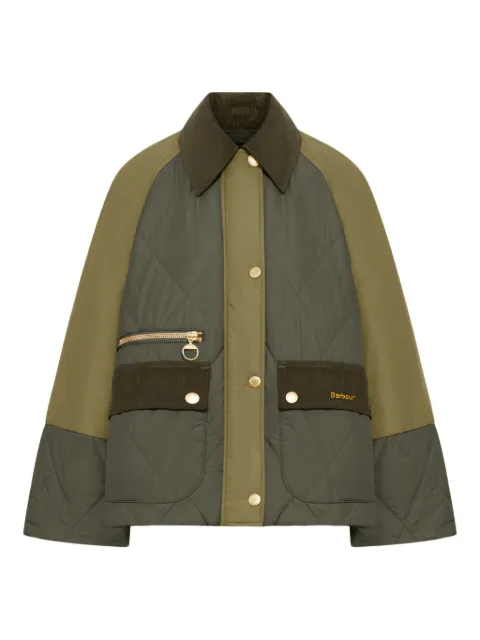 Barbour Milby quilted colour-block jacket