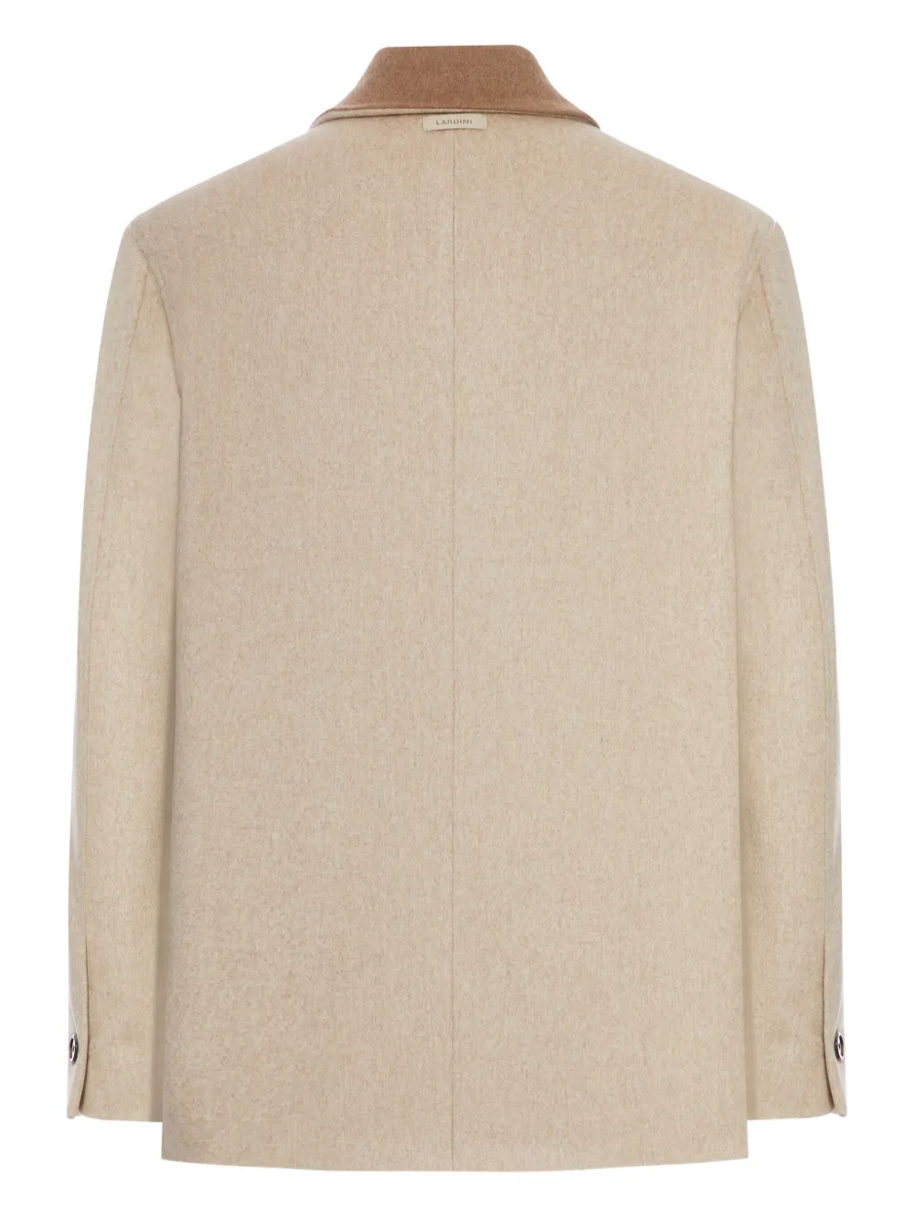 Lardini wool contrast-collar jacket Beige