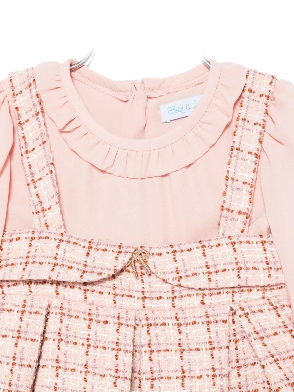 Abel & Lula Check-pattern Dress In Pink