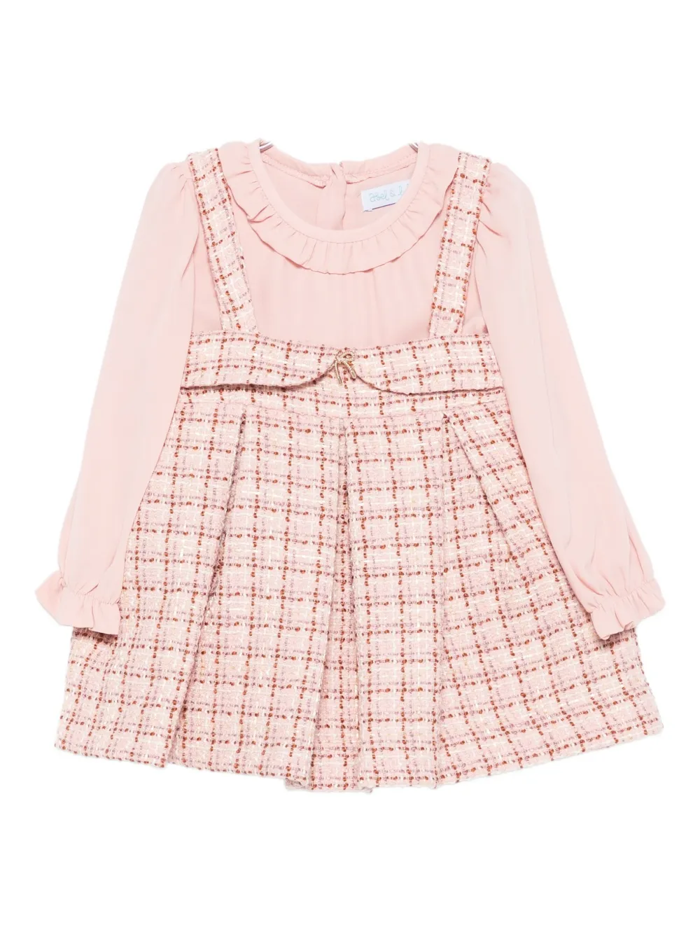 Abel & Lula Check-pattern Dress In Pink