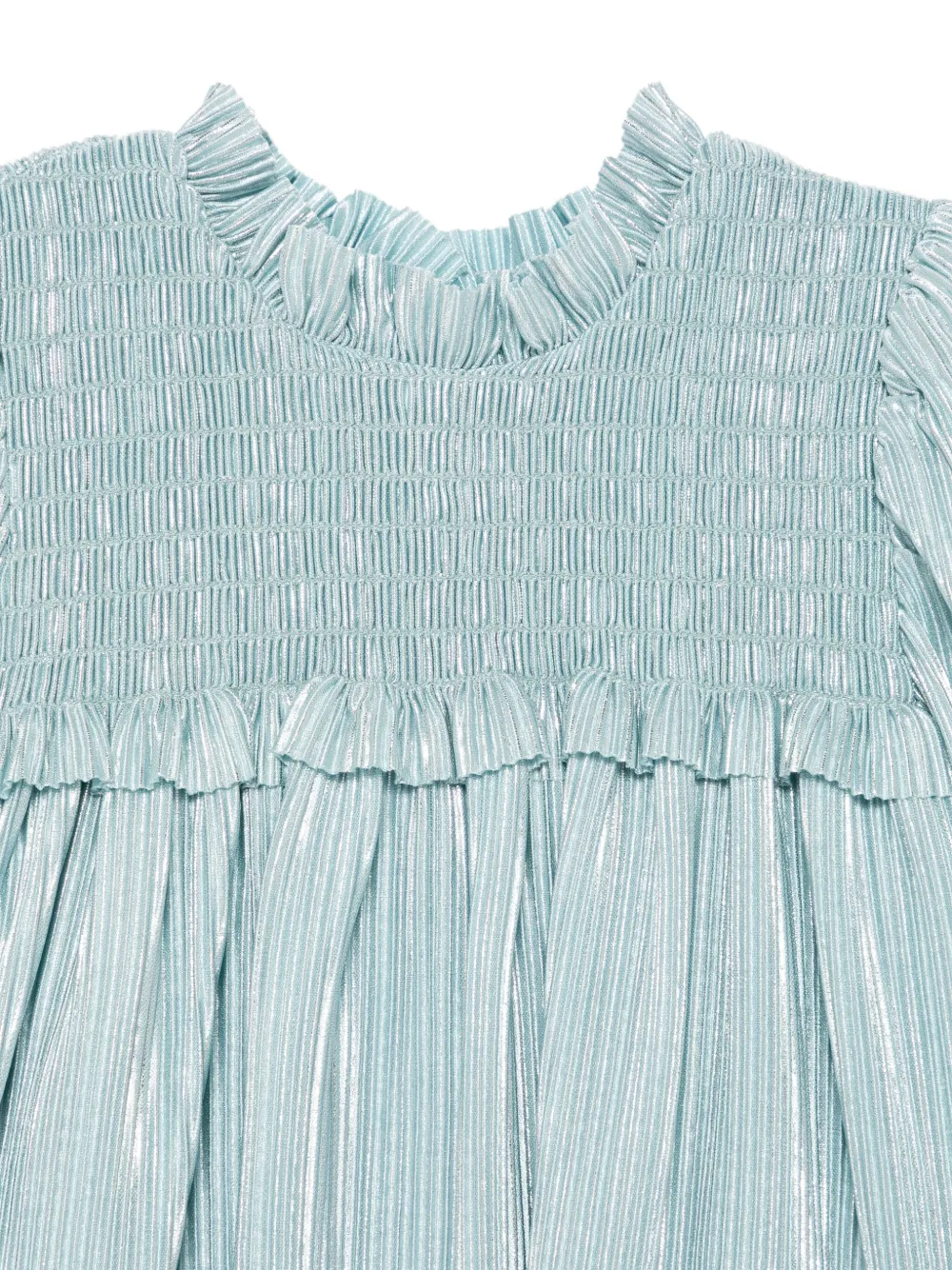 Abel & Lula Jurk met geplooid detail en lange mouwen Blauw