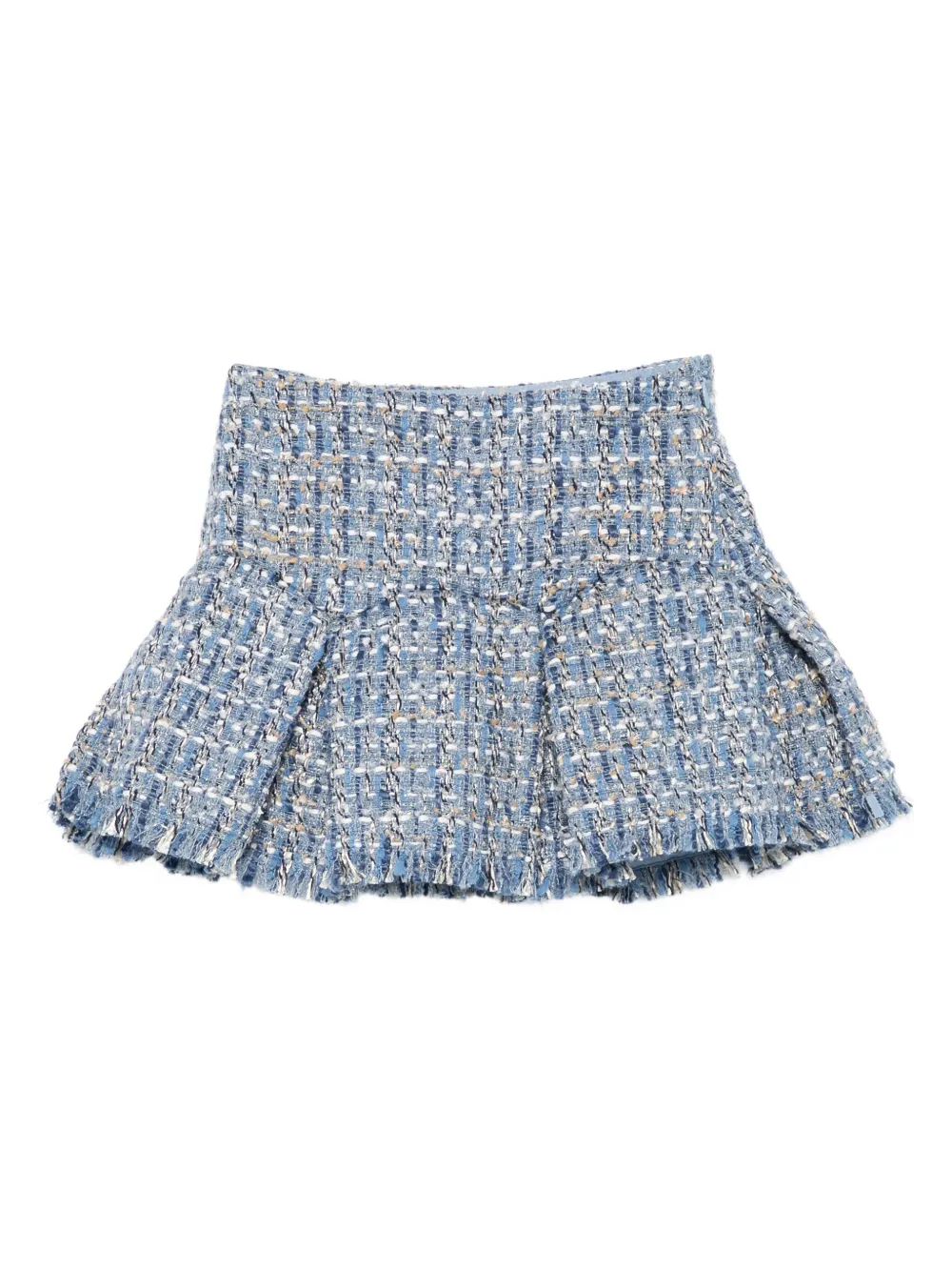 Abel & Lula tweed pleated-hem skirt | Blue | Image 1