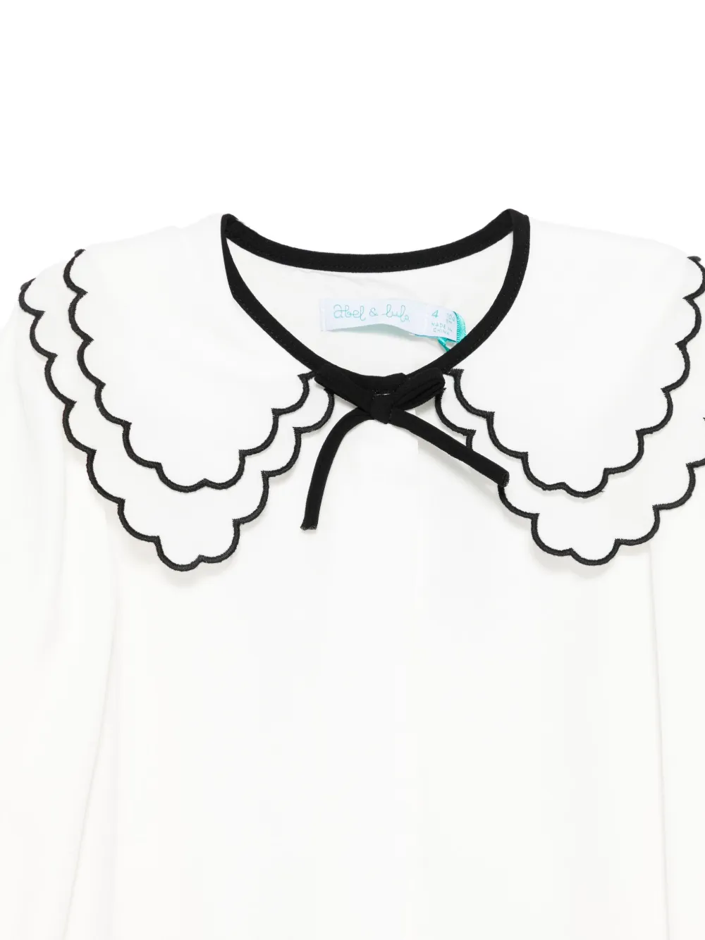 Abel & Lula Shirt met gewelfde kraag Wit