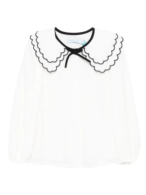 Abel & Lula scalloped-collar blouse