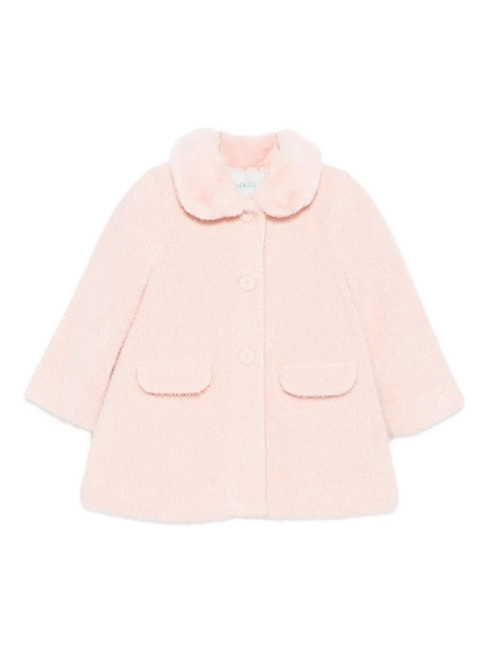 Abel & Lula Welt-pockets Textured Jacket In Pink