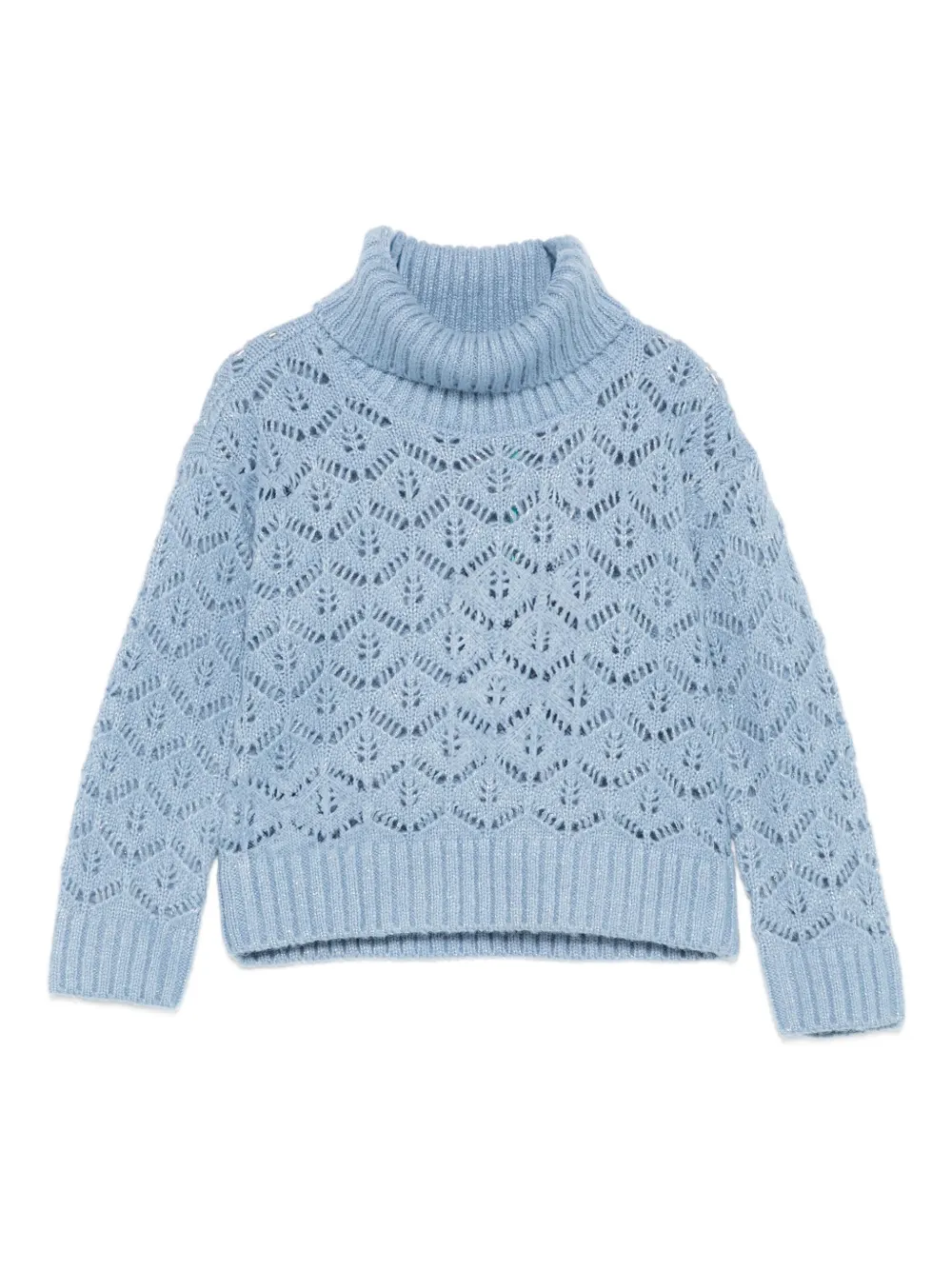 Abel & Lula roll-neck logo-detail sweater - Blu