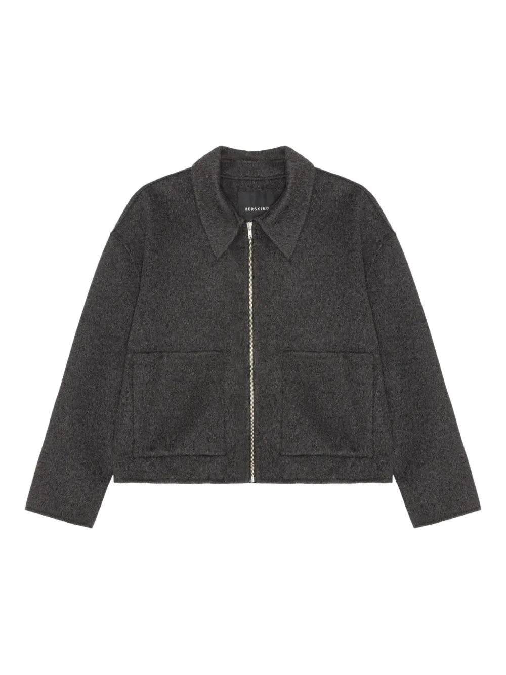 HERSKIND zip-front patch-pocket jacket | Grey | Image 1