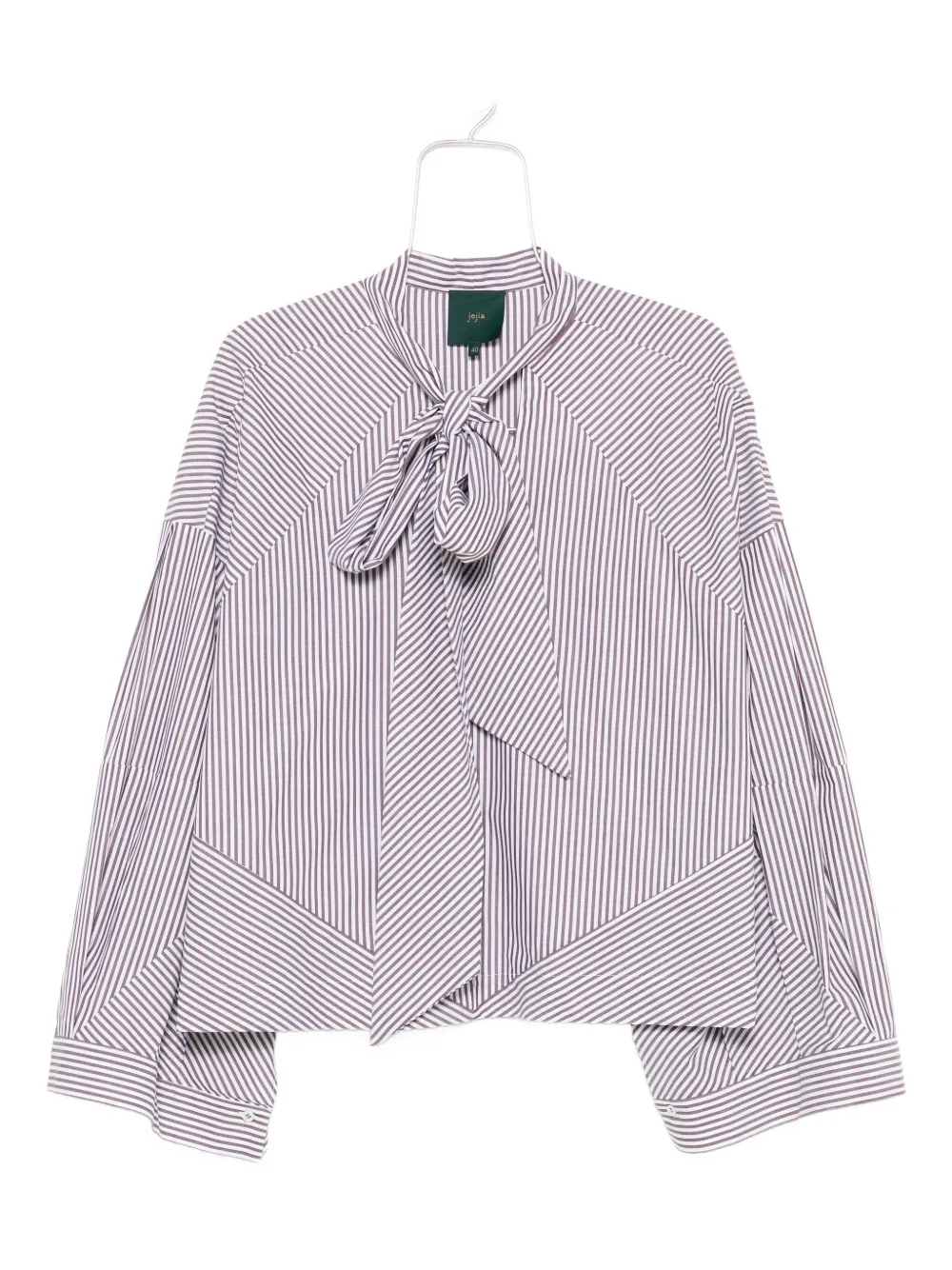 Jejia striped tie-neck top Bruin