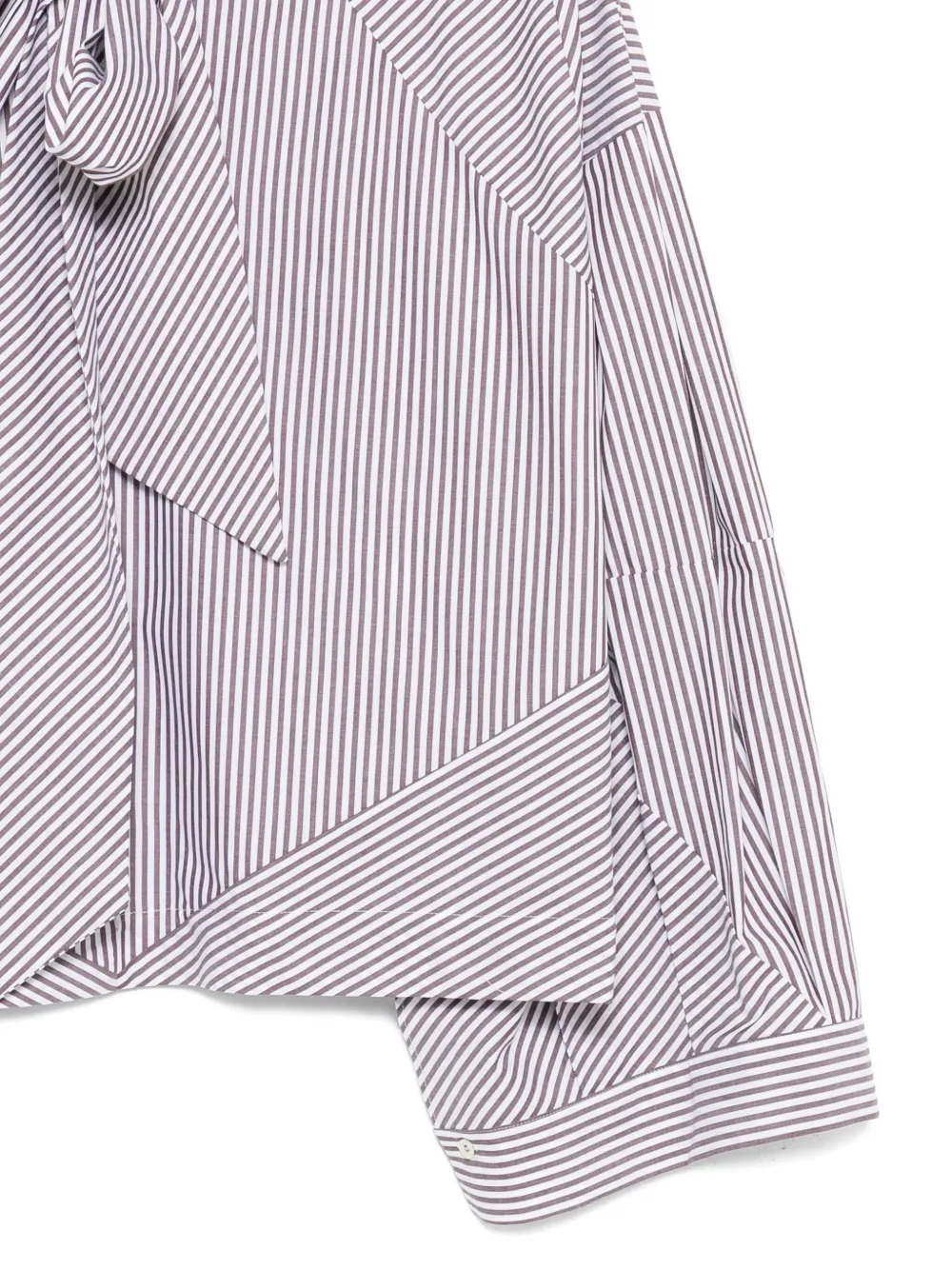 Jejia striped tie-neck top Bruin