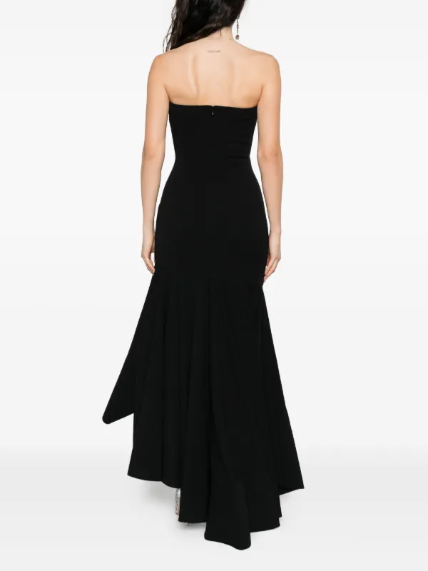 solace london asymmetric dress The Hani | Black POPPY OPEN BACK SWEATER 12/L Front high Color:Pool Alexis
