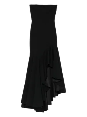 Marchesa Notte ワンショルダー イブニングドレス | ブラック