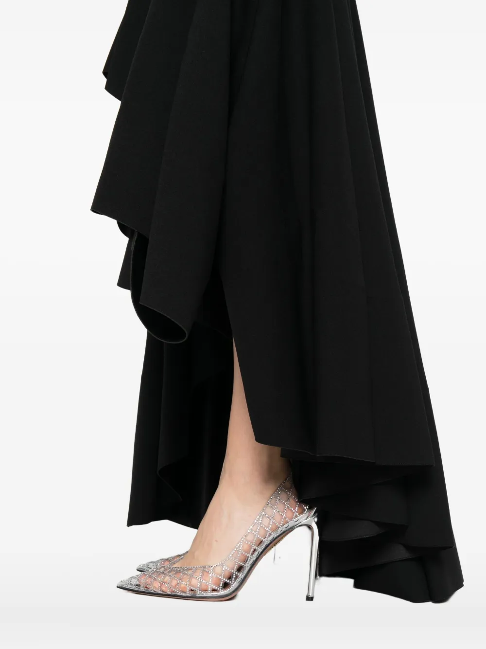 Solace London The Hani asymmetrische jurk Zwart