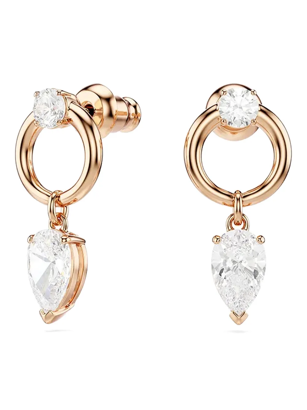 Swarovski Mesmera Teardrop Pendant Necklace 3 Set In Gold