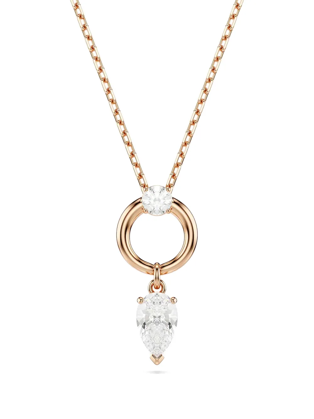 Swarovski Mesmera Teardrop Pendant Necklace 3 Set In Gold