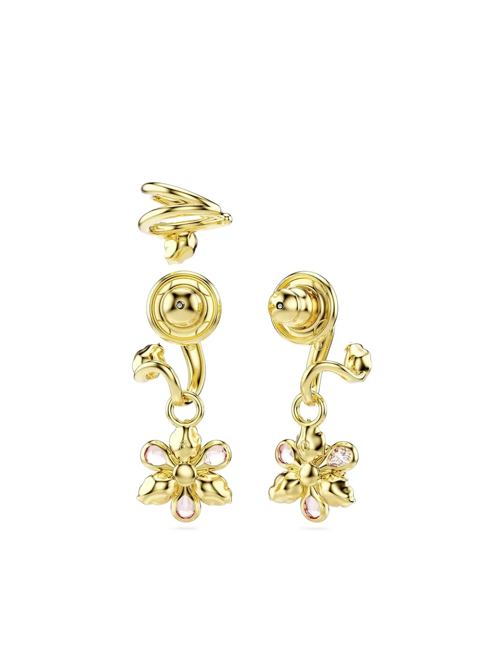 Swarovski Idyllia flower-motif earrings (set of three) | Image 2