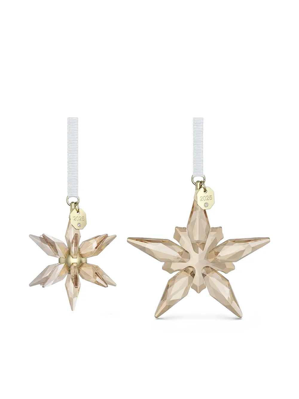 Swarovski Star Crystal Ornament Set In Neutral