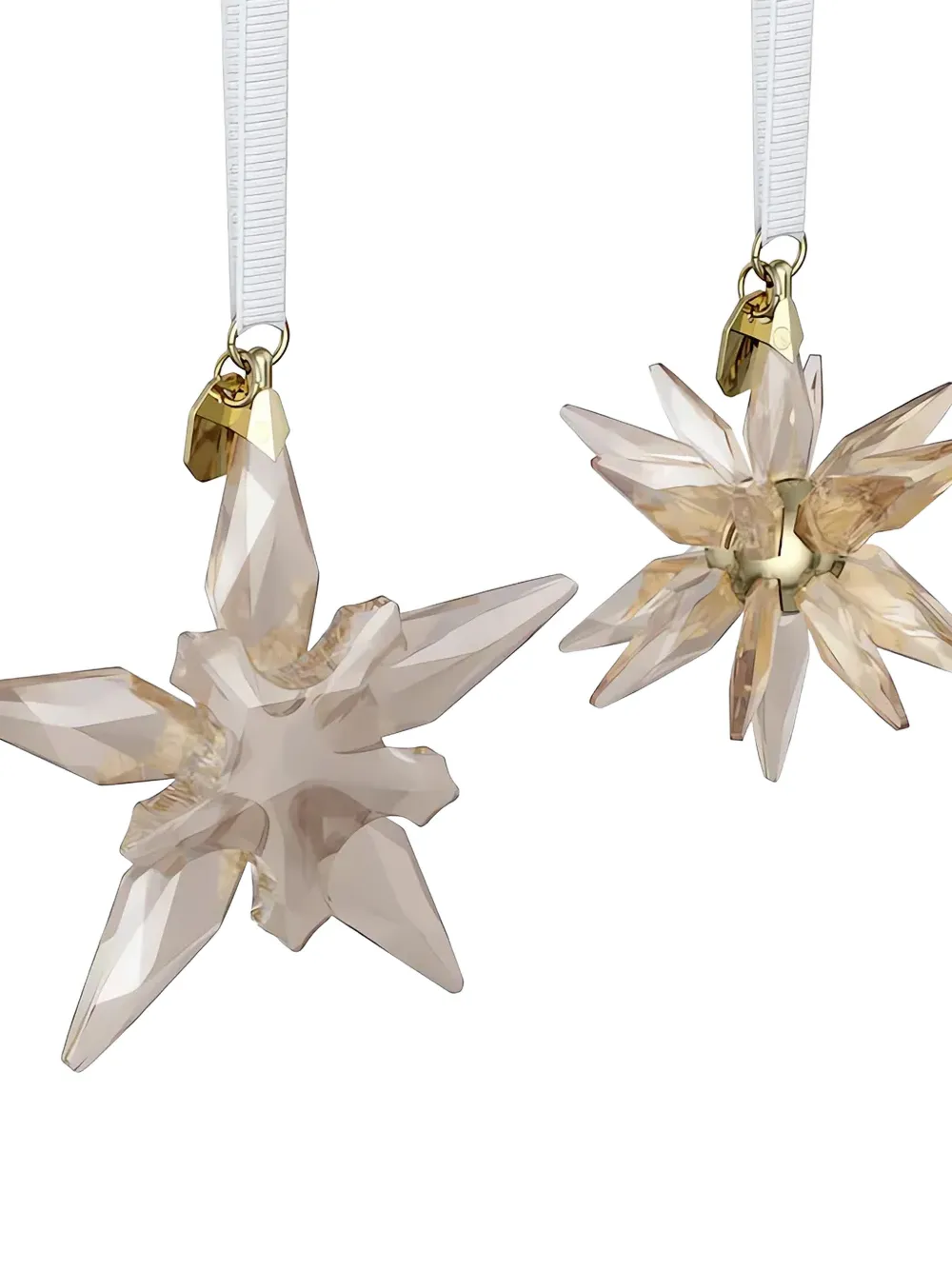 Swarovski Star Crystal Ornament Set In Neutral