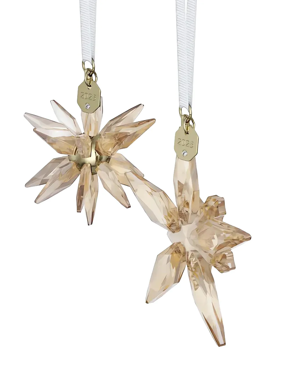 Swarovski Star Crystal Ornament Set In Neutral