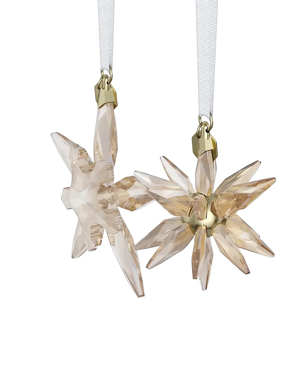 Swarovski Star Crystal Ornament Set In Neutral