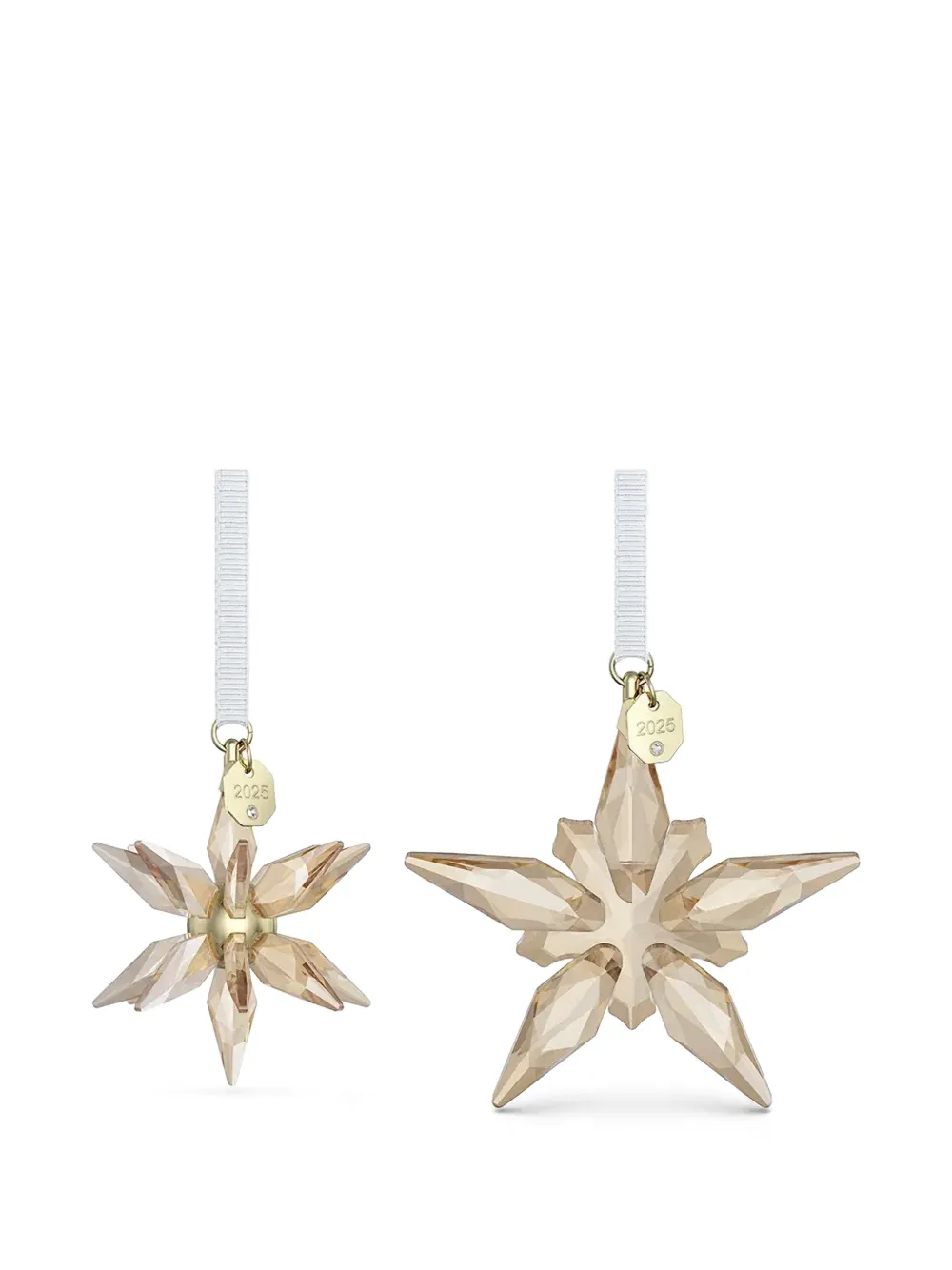 Swarovski star crystal ornament set | Neutrals | Image 1