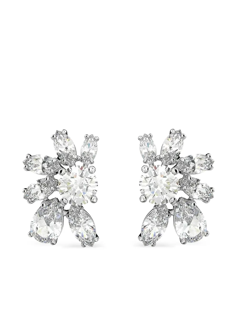 Swarovski Mesmera crystal flower earrings - Argento