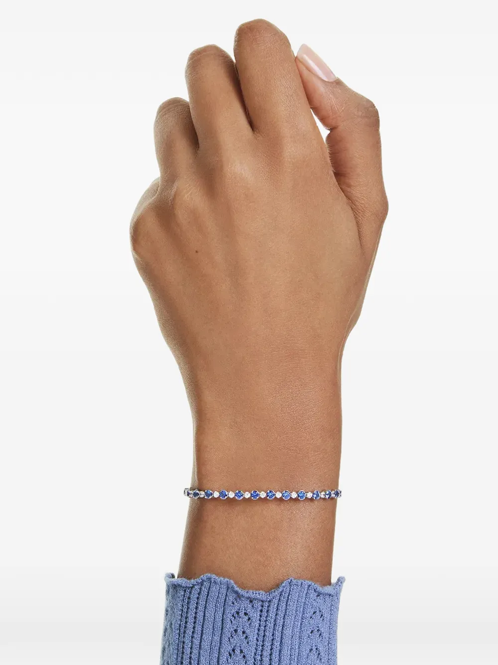 Swarovski Matrix Tennis round-cut stone bracelet - Zilver