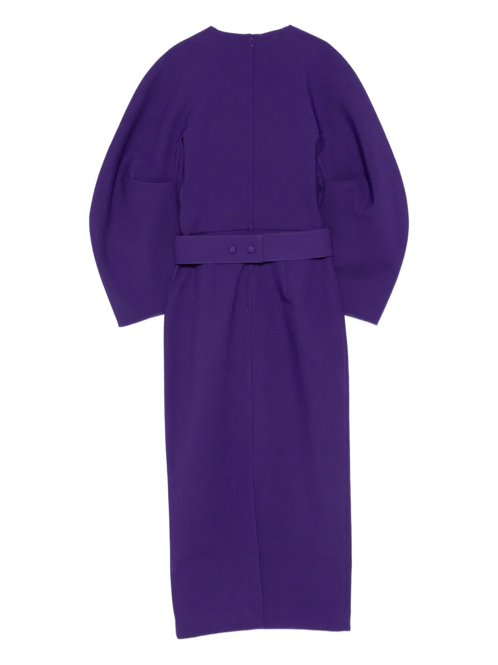 Solace London The Allegra maxi-jurk met pofmouwen en ceintuur Paars