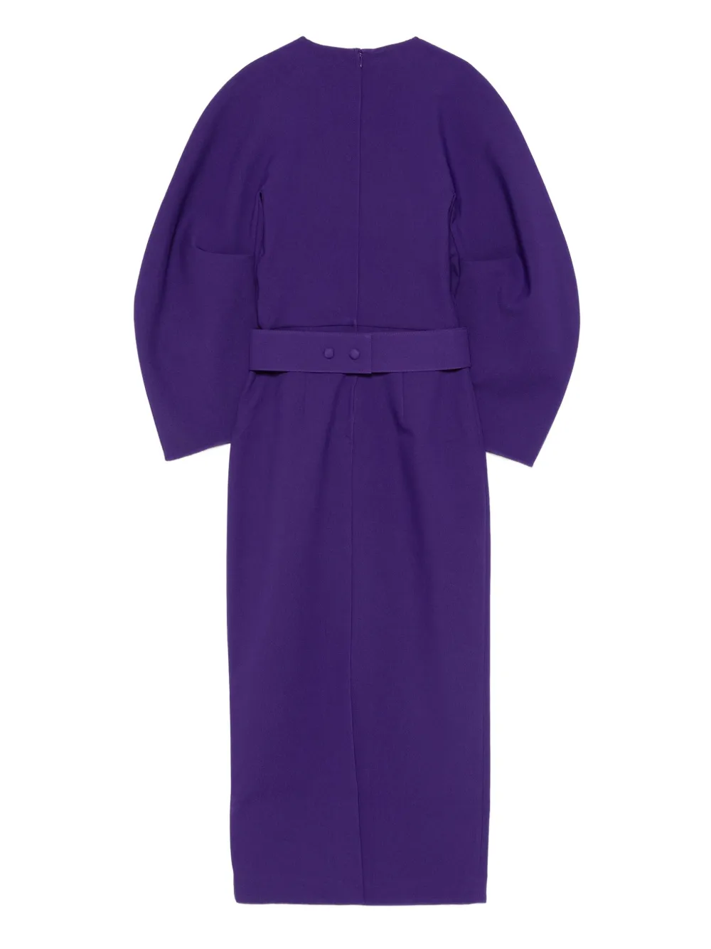 Solace London The Allegra maxi-jurk met pofmouwen en ceintuur - Paars