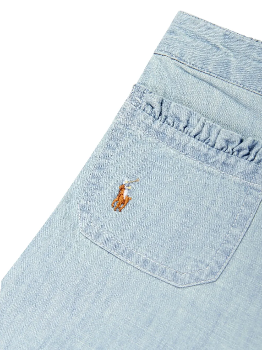 POLO RALPH LAUREN KIDS Jeans met ruche zak Blauw