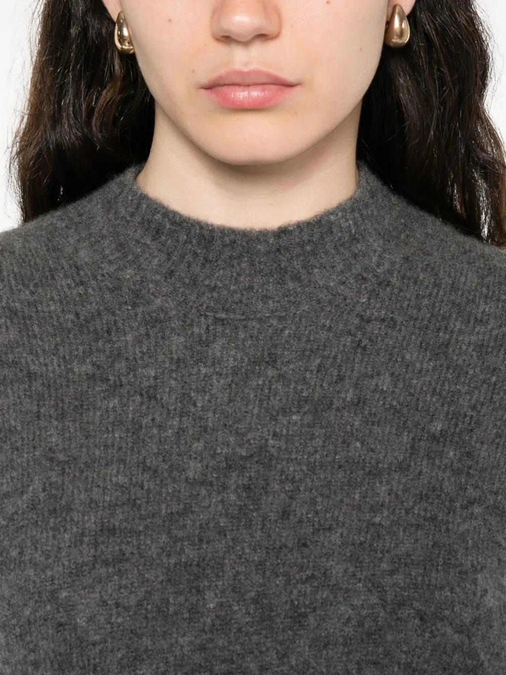 Roberto Collina Wollen trui met ronde hals Grijs