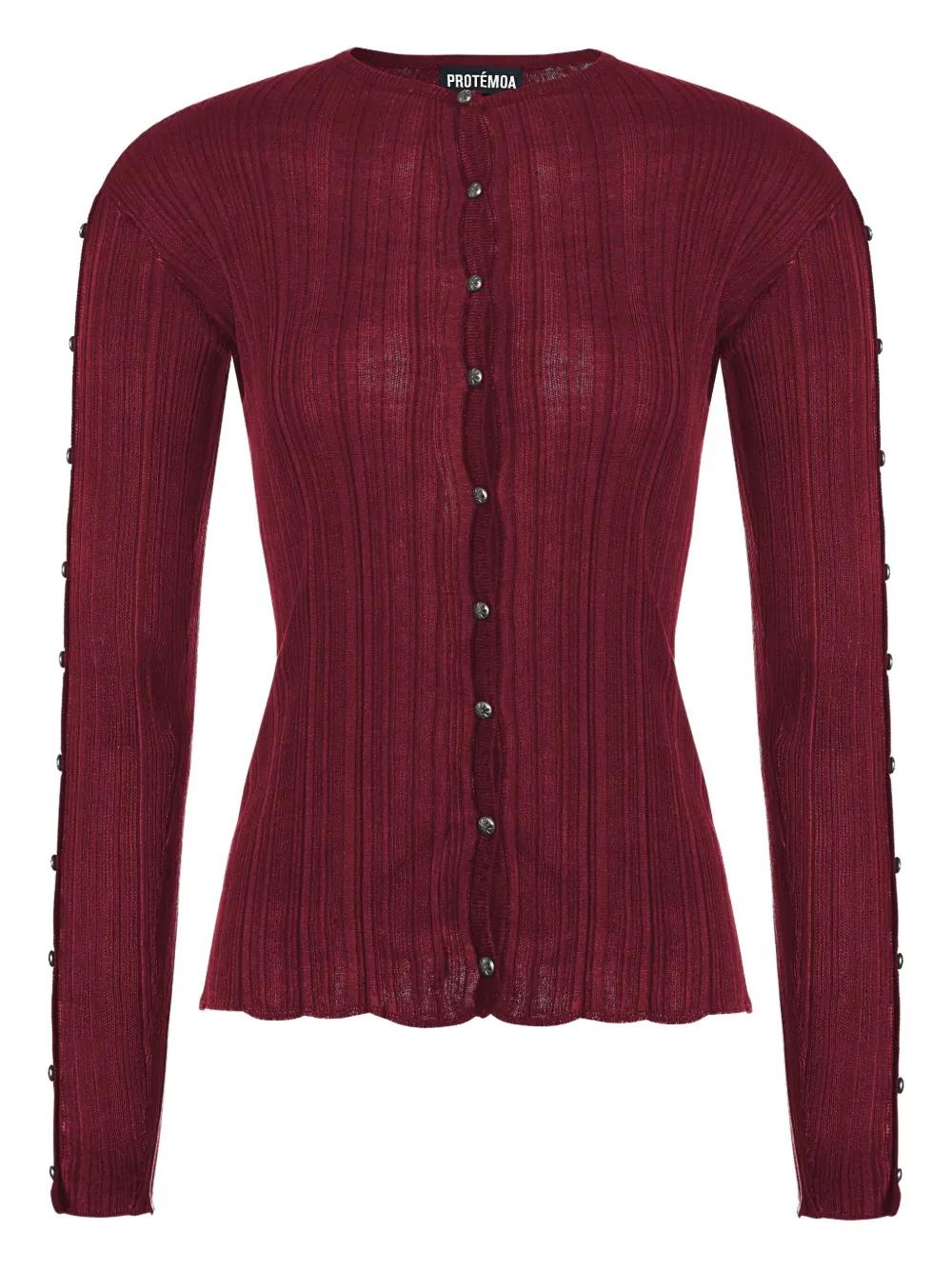 Protémoa Touch ribbed cardigan | Red | Image 1