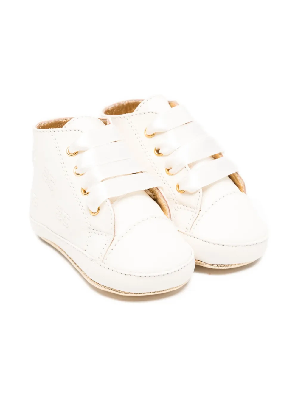 Elisabetta Franchi La Mia Bambina lace-up sneakers Wit