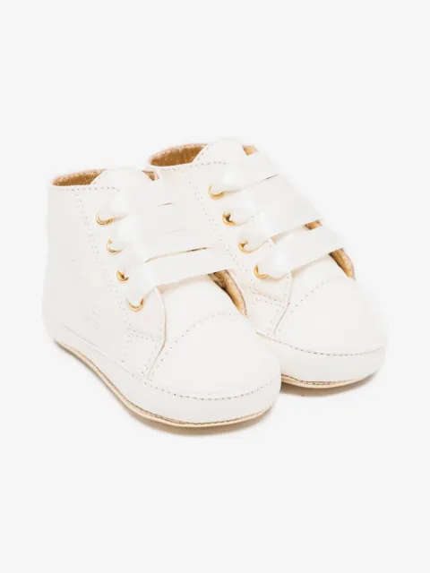 Elisabetta Franchi La Mia Bambina logo-embossed high-top pre-walkers