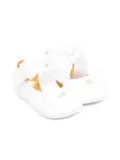 Elisabetta Franchi La Mia Bambina satin-bow ballerinas - White