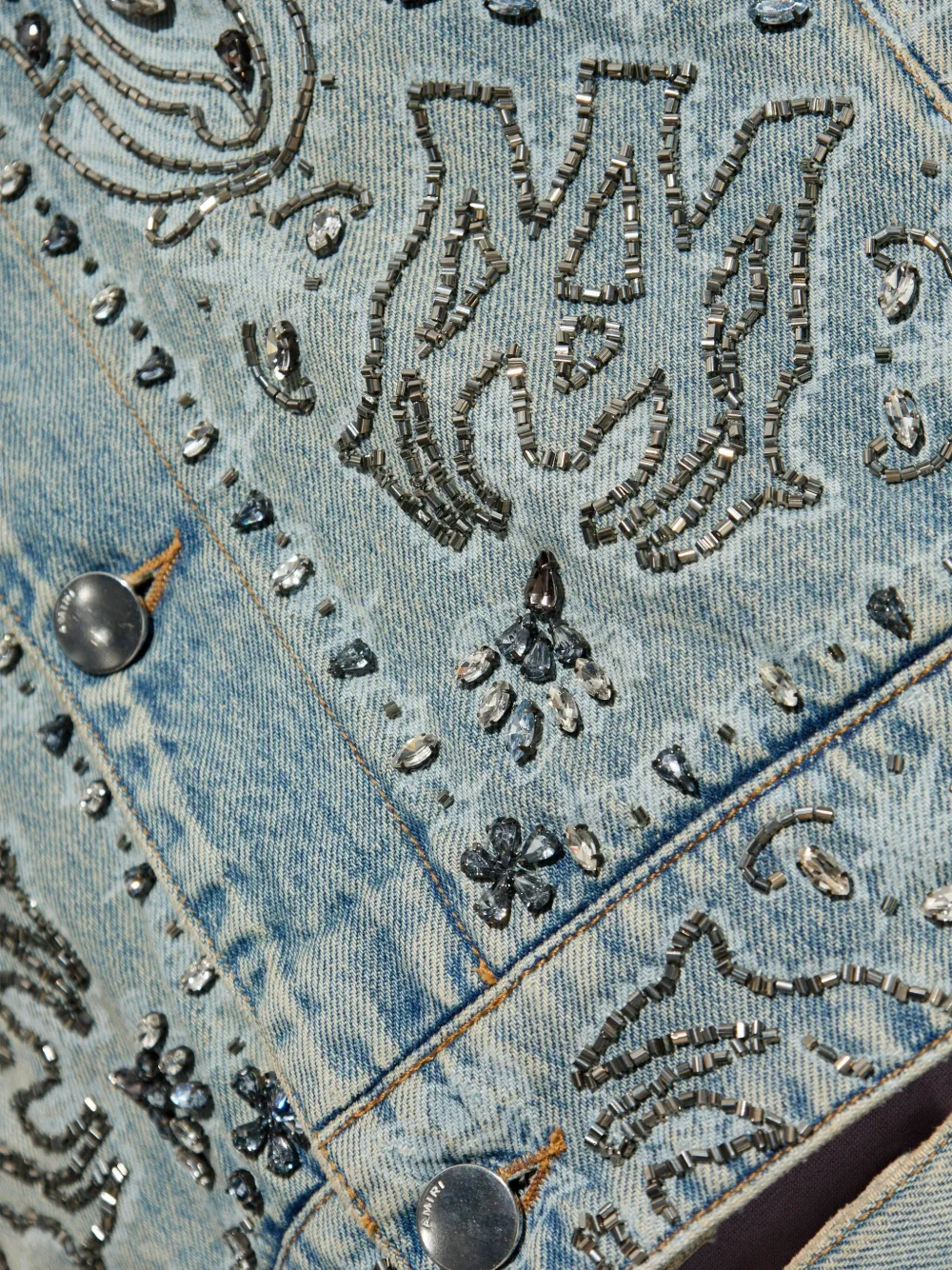 AMIRI Jack verfraaid met paisley Blauw