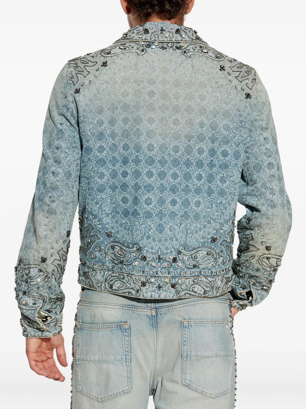 AMIRI Jack verfraaid met paisley Blauw