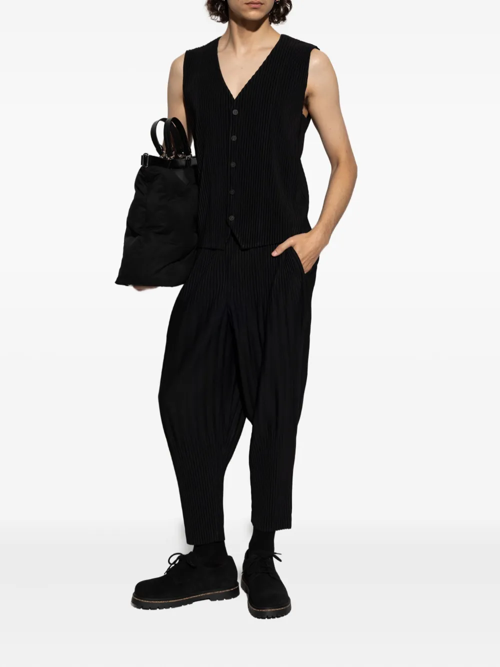 Homme Plissé Issey Miyake pleated trousers - Zwart
