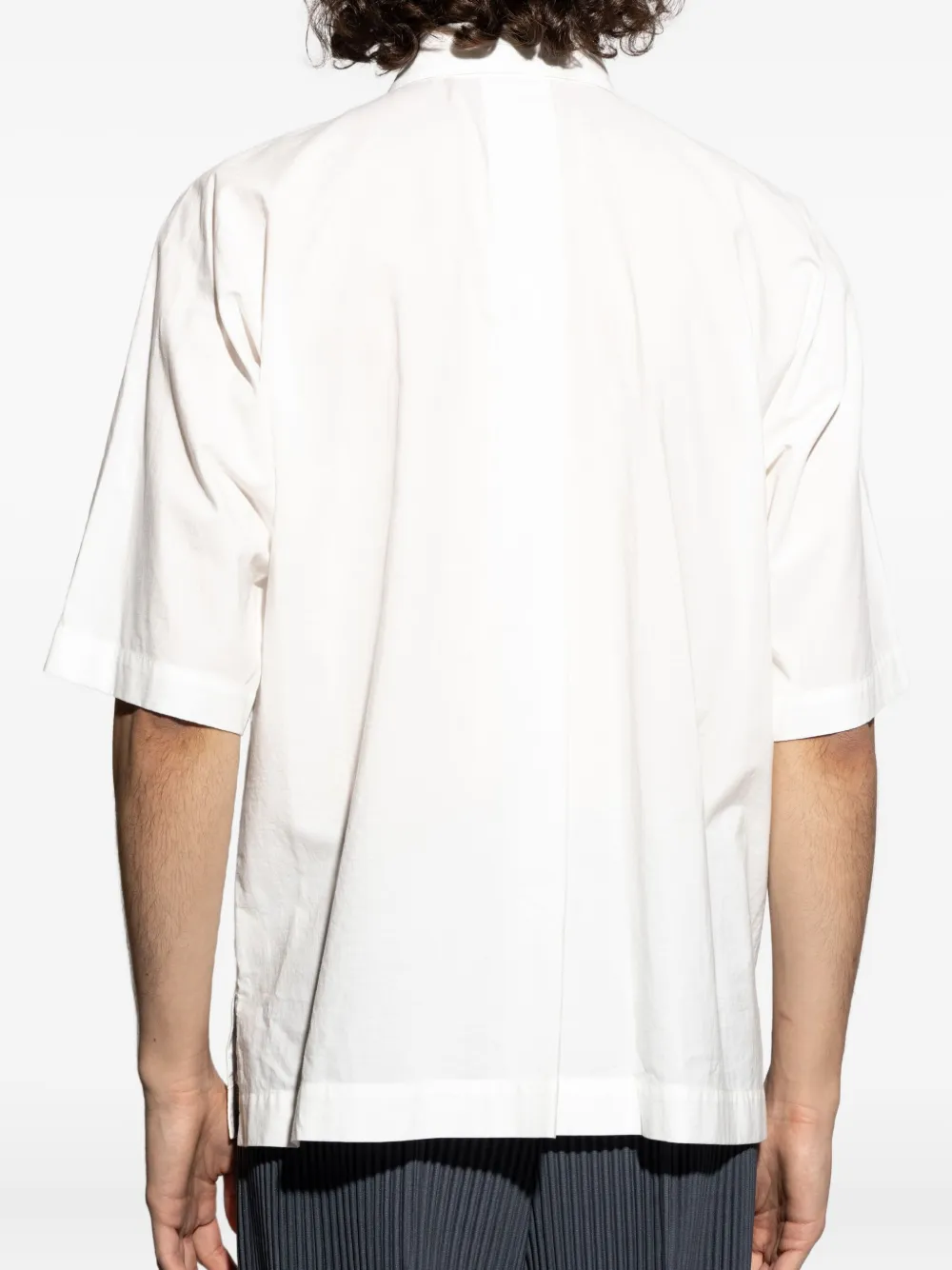 Issey Miyake Short-sleeve Pocket Shirt In White