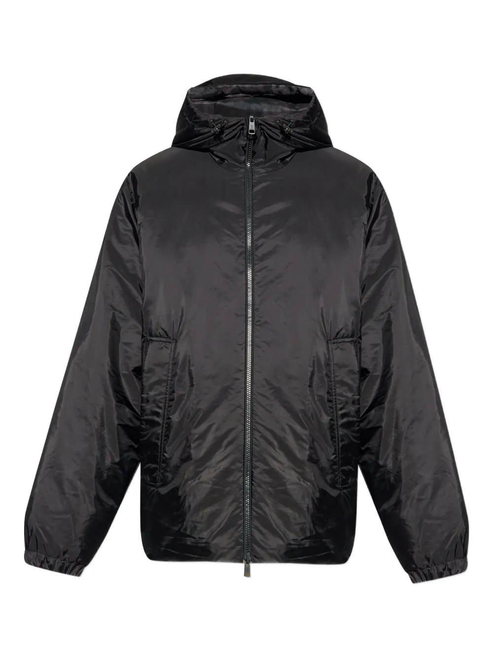 Moncler ジップアップ パデッドジャケット - ブラック Moncler ジップアップ パデッドジャケット - ブラック