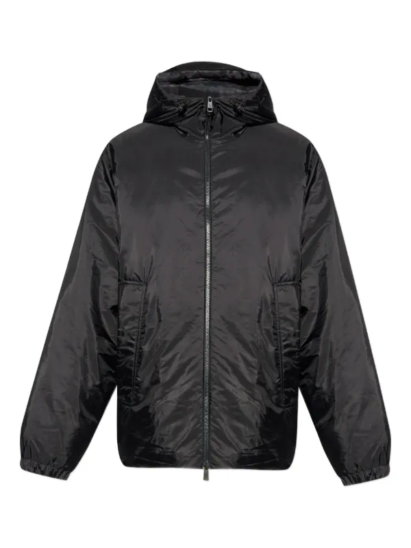 Puffer Moncler Jacke Schwarz Moncler Zip-fastening Hooded Puffer