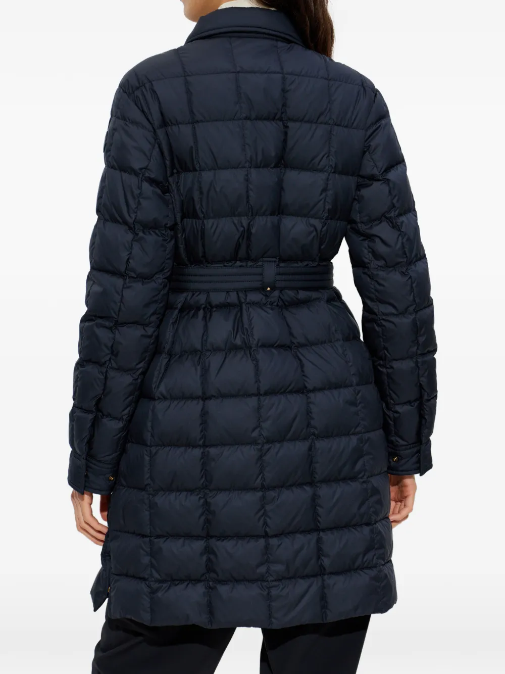Moncler Gresillon Quilted Belted Coat In Multi