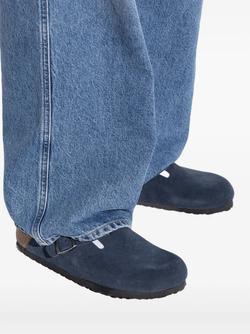 Birkenstock Boston suede mules Blue