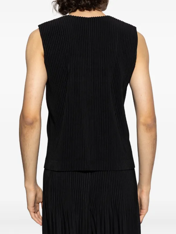 Homme Plissé Issey Miyake プリーツ ベスト | ブラック | FARFETCH JP