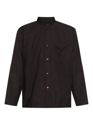 Homme Plissé Issey Miyake mandarin-collar Pocket Shirt | Black