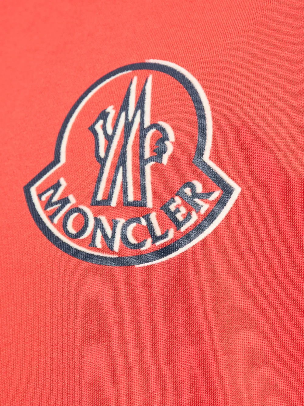 Moncler Katoenen T-shirt met logoprint Rood